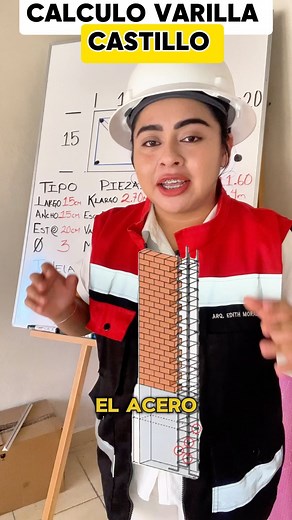 Cálculo de acero para un castillo #construccion | Arq. Edith Morales