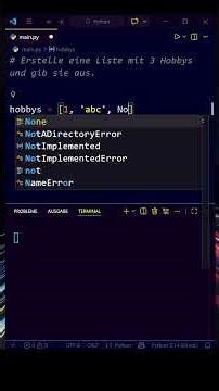🔥 Python Listen einfach erklärt 🧠 #shorts #python #coding #programming