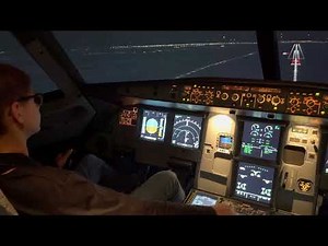 Childs first landing in a full motion A-320 Simulator