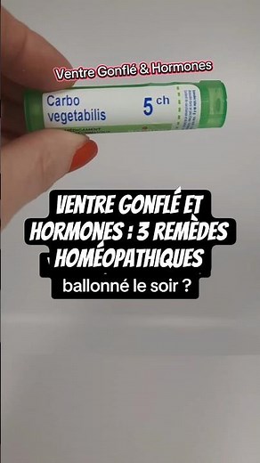 Ventre gonflé et hormones : 3 remèdes homéopathiques (Boericke & Allen)