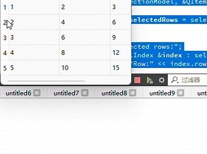 QTableView获取选中的行