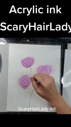 243s Alcohol Ink Pink Flowers - Full Video #243 #art #alcoholink #alcoholinkflowers #alcoholinkart