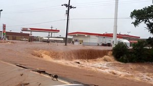 Flooding Turns Roads into Rivers in Elk City, Oklahoma