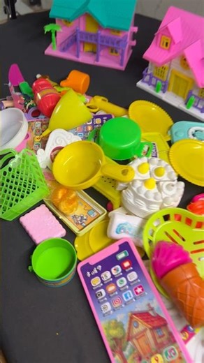 Kitchen and beauty set l Barbie kitchen set l mini cooking set l asmr