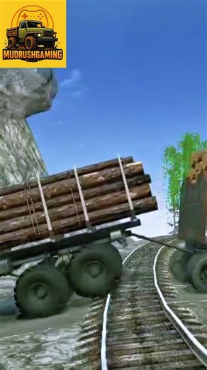 Linked Trucks vs Hills, Rocks & River Streams! 🌊⛰️ #mudrunner #trucktowing #beamngdrive #fyp #gaming