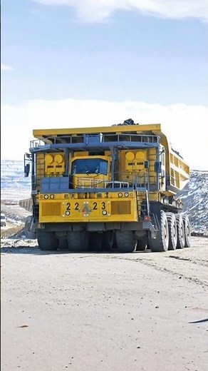 Giant Mining Truck Tire Explodes on the Road!