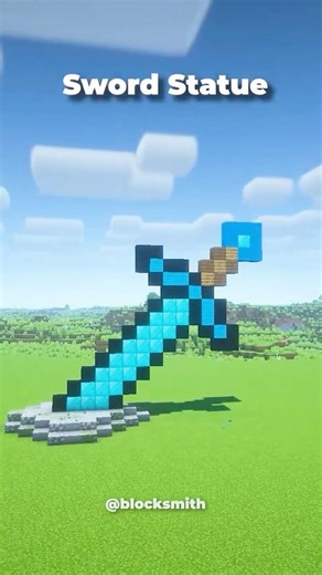 Building a Sword Statue in Minecraft ⚔️✨#minecraft #minecraftbuilds
