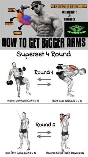 🔴 arms superset workout to get bigger arms #shorts #fitness #homeworkout #viralvideo