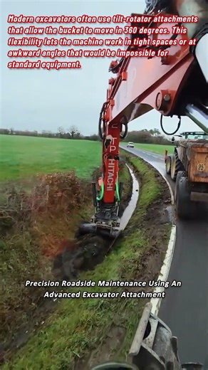 Precision Roadside Maintenance Using An Advanced Excavator Attachment