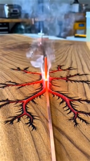LAVA Fractal table 🤯🌋 #woodworking