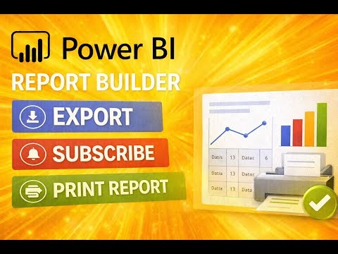 13) Microsoft Power BI Report Builder Full Course | Export| Subscribe| #powerbi #paginatedreports