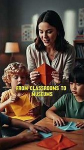 Origami, the ancient art of paper folding, began centuries ago in Japan