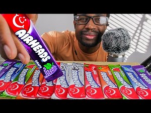 ASMR EATING AIRHEADS CANDY ( Assorted flavors ) | ASMR TY | MUKBANG