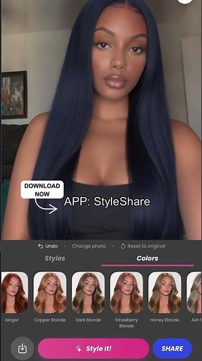 Find Your Perfect Hair Color in Seconds! 🌈✨ | AI Hair Color Try-On #Shorts