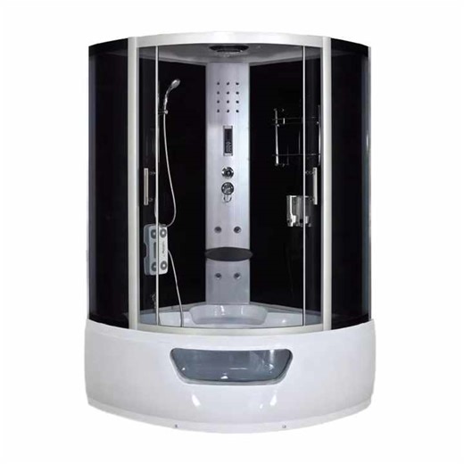 Integral Sliding Shower Room with Frameless Frame Round Bathtub Sauna and Steam Rooms ABS Material for Hotels and Bathrooms