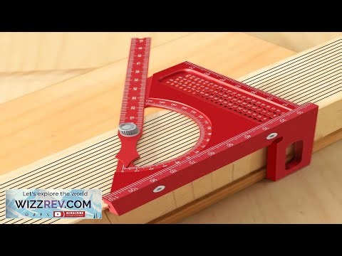 JIGHOLE Adjustable 180 Degree Aluminum Alloy 3D Triangle Measuring Ruler Protractor