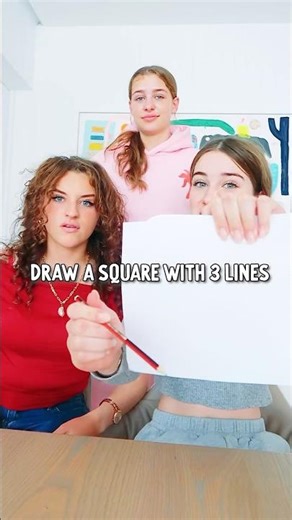 Impossible task! ✍️ draw a square with only 3 lines