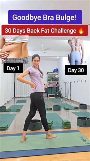 Get Rid of Bra BulgeFast !🔥 30-Day Back Fat Challenge (Day 1) #shorts #yoga #weightloss