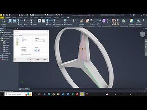 How to create Mercedes Logo in Autodesk Inventor