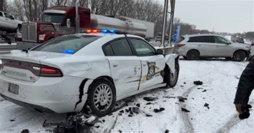 Indiana State Police warning about slippery conditions after troopers hurt in crashes