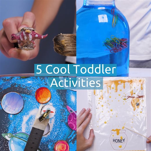 Being a toddler is lots of hard work, there is so much to discover and do! We have put together some fun and cool activities that can help young children explore the world around them. From DIY games to sensory play, these ideas are sure to keep their little minds and fingers busy. Become a palaeontologist for the day or help guide a ship through space, these imaginative ideas will show toddlers that there is a whole world to be unearthed and it is all at their fingertips. Each of these activiti