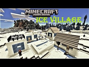 MCPE 1.0.0 - COOL ICE/SNOW VILLAGE ! VILLAGE WITH BLACKSMITH MAP ! MCPE 0.17.0