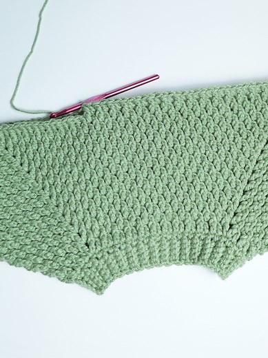 Modified Alpine Stitch Crochet Sweater Tutorial