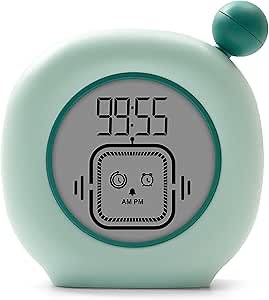 VEWINGL Productivity Timer & Clock with Alarm, Adjustable Desktop Timer for Autism, ADHD, Time Management, Ideal for Work, Study, Tasks, and Kitchen (Green)
