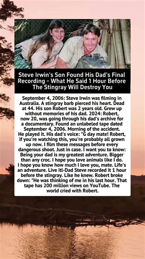 Steve Irwin's Son Found His Dad's Final Recording - What He Said 1Hr Before Death Will Destroy You.