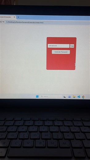 Random Password Generator using html css javascript #shorts #coding #html #css #js