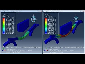 Abaqus Tutorial 5:Simple plastic deformation with unloading