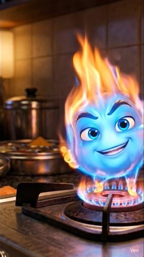 Flame ka full attitude 😎🔥”Gas Flame ka Gussa 🔥😂”Flame ka jalwa 🔥😆” #animation #shortvideo #viralvide