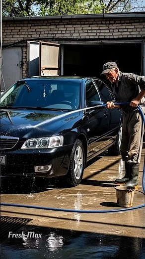 Car Washing Amazing The Old Man working Hard #carwash #freshmax