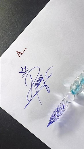 Stylish A Signature Design ✍️ | Easy Modern Signature Tutorial #Shorts