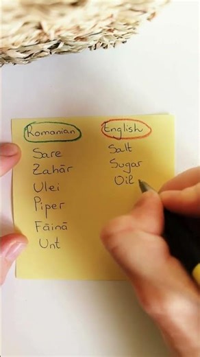 Romanian language basic vocabulary for beginners