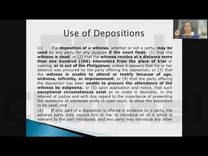 Civil Procedure - Depositions