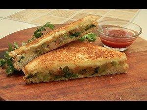 Cheesy Veg Sandwich - 2 Minute Recipe | Veg Cheese Sandwich | Street Style Cheese Sandwich