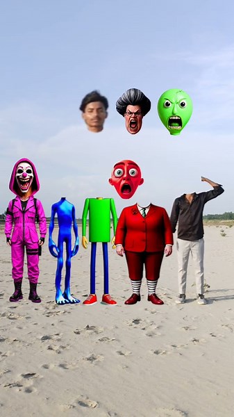 Scary Teacher 3D Dancing Baldi, Green, Pink,Criminal,Morado,alien,& Me Correct Head Matching #shorts