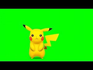 Pikachu in green screen