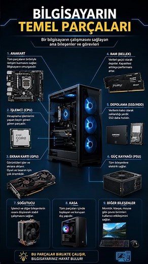 Basic Computer Components | Computer Parts #technology #windows #computer #microsoft