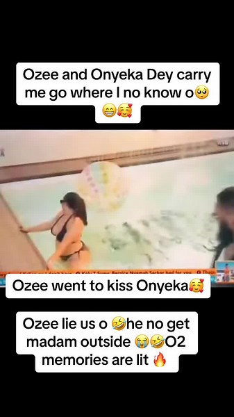 Ozee and Onyeka's Cute Pool Party Kiss
