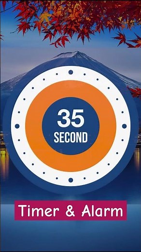 00:35s 🔔 35 Second TIMER with Tick Tock Sound Every Second and Alarm for 10s - No Loop