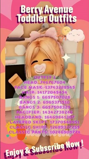 Bloxburg Baby OUTFIT Codes Trends 🥰 Berry Avenue & Brookhaven Sr1 🍼 #berryavenueroleplay #robloxedit