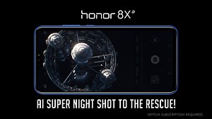 4.5K views · 202 reactions | Watch Lost in Space Netflix with the #Honor8X. The Honor 8X is equipped with an AI Super Night Shot camera, so you’ll be able to capture images that are out of this world too. #BeyondLimits #HonorNetflix More details: https://bit.ly/2NVV5B7 | HONOR | Facebook