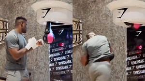 Francis Ngannou pulvérise le record d'une machine de frappe sans forcer