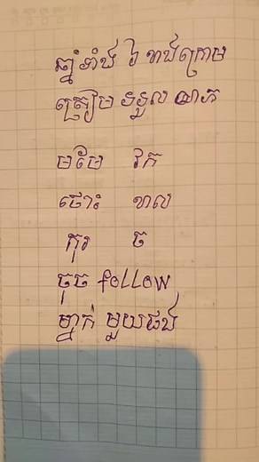 Handwritten Notes in Burmese Script