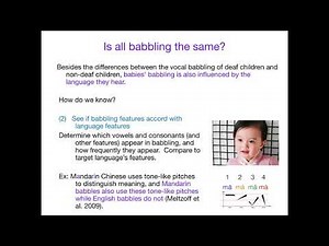 AcqOfLang1: Baby babbles are language-specific