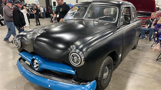This custom 1950 Ford has skulls all over it