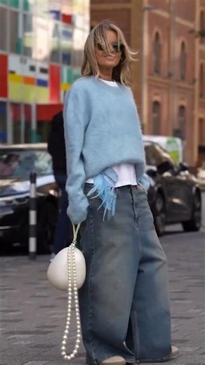 Scandi Obsession: "Fuzzy" Sweater and Rigid Denim #streetstyle #outfitideas #ootd #fashiontrends