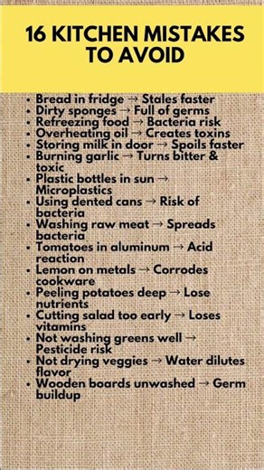 16 Kitchen Mistakes—But Only These Actually Matter #wiseadvise